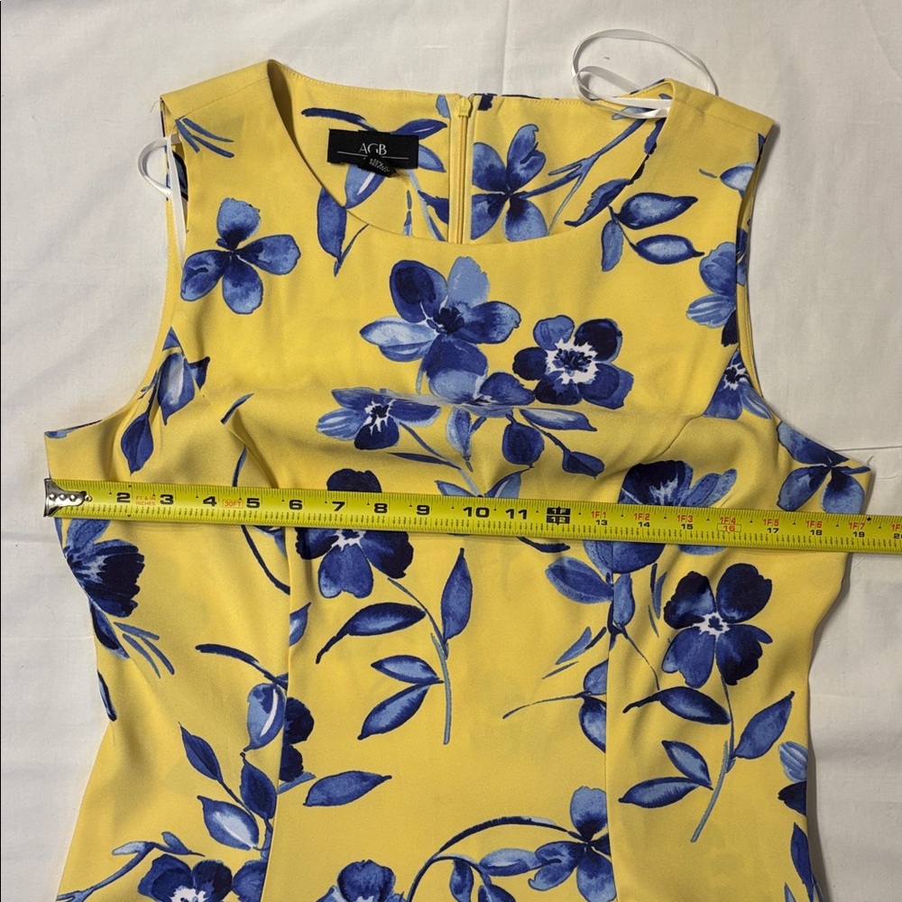 AGB y2K inspired Yellow and Blue Floral Dress Size 12. - Picture 7 of 7